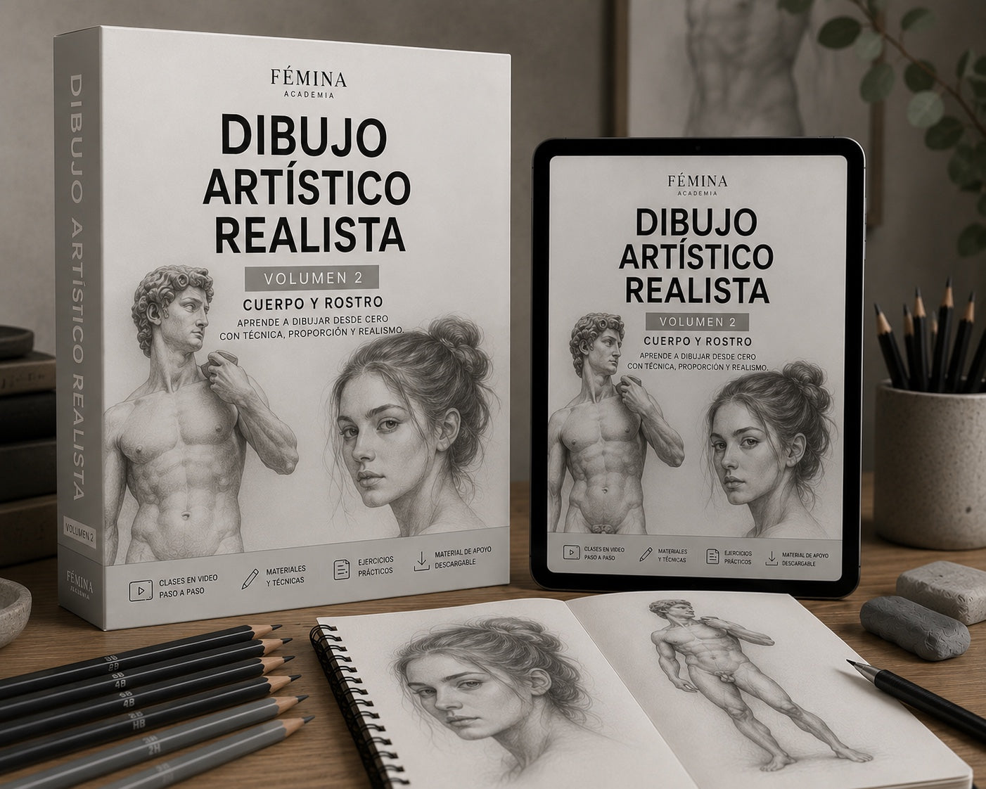Dibujo Realista Cuerpo y Rostro - (VOL.2)