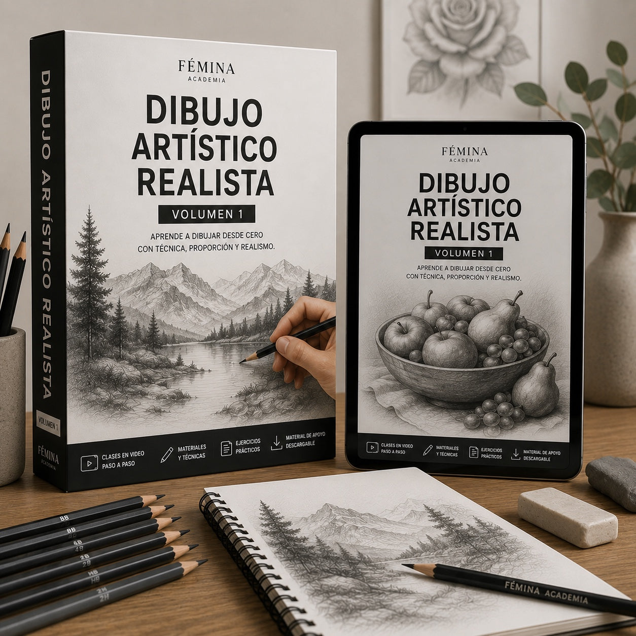 Dibujo Artístico Realista para Principiantes - (VOL.1)